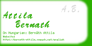 attila bernath business card